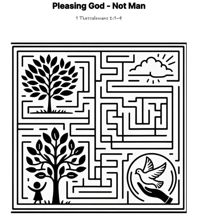 Pleasing God - Not Man maze